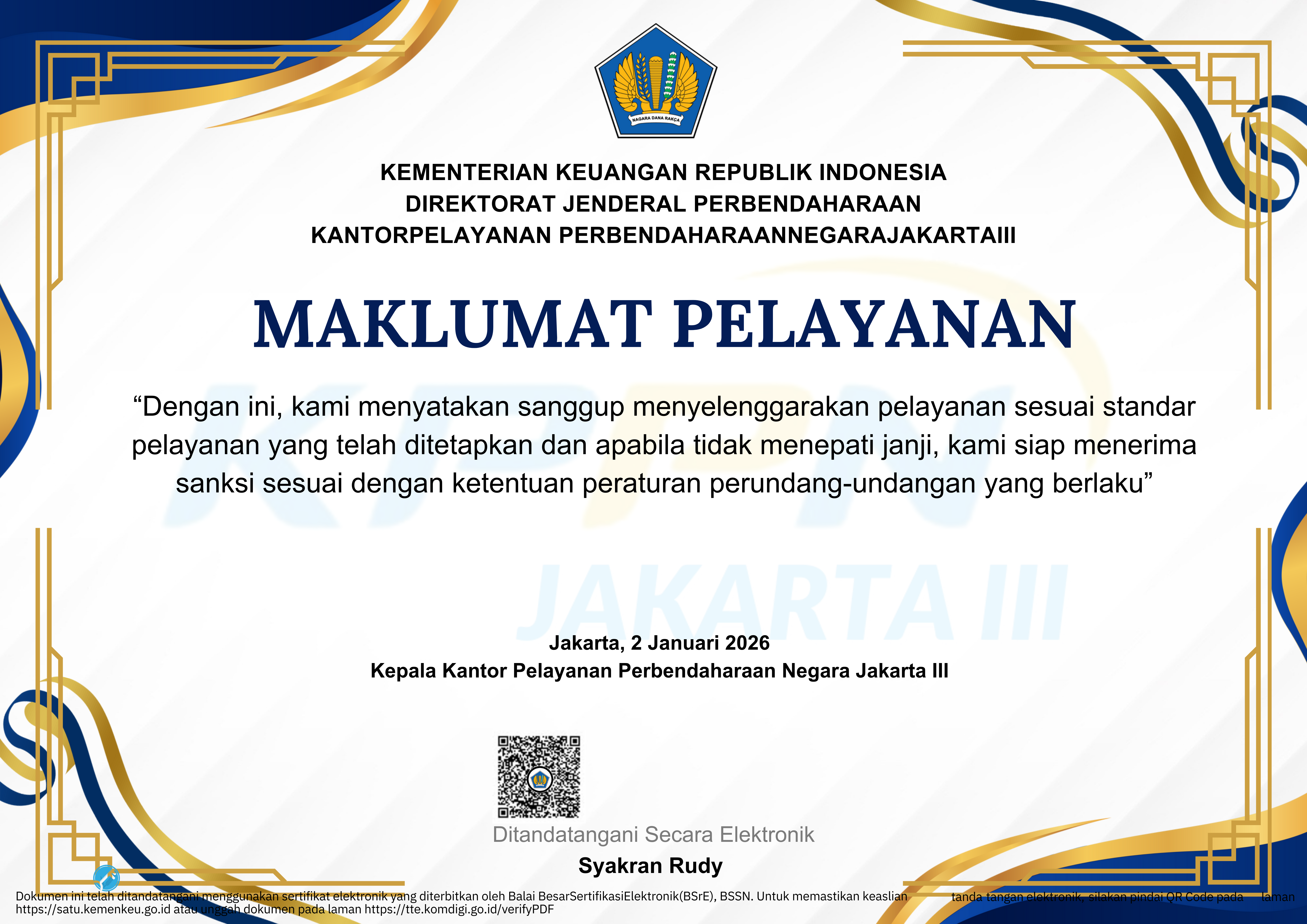 Maklumat Pelayanan