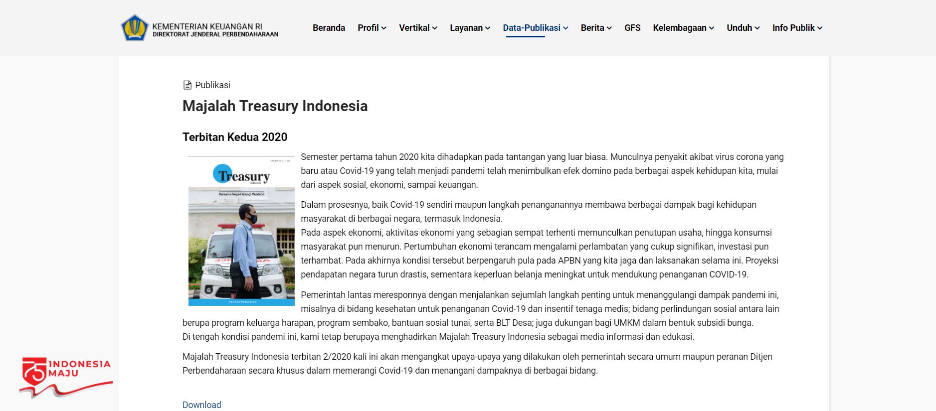 Majalah Treasury Indonesia terbitan 2 2020
