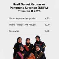 Hasil Survey Kepuasan Pengguna Layanan Triwulan II Tahun 2026