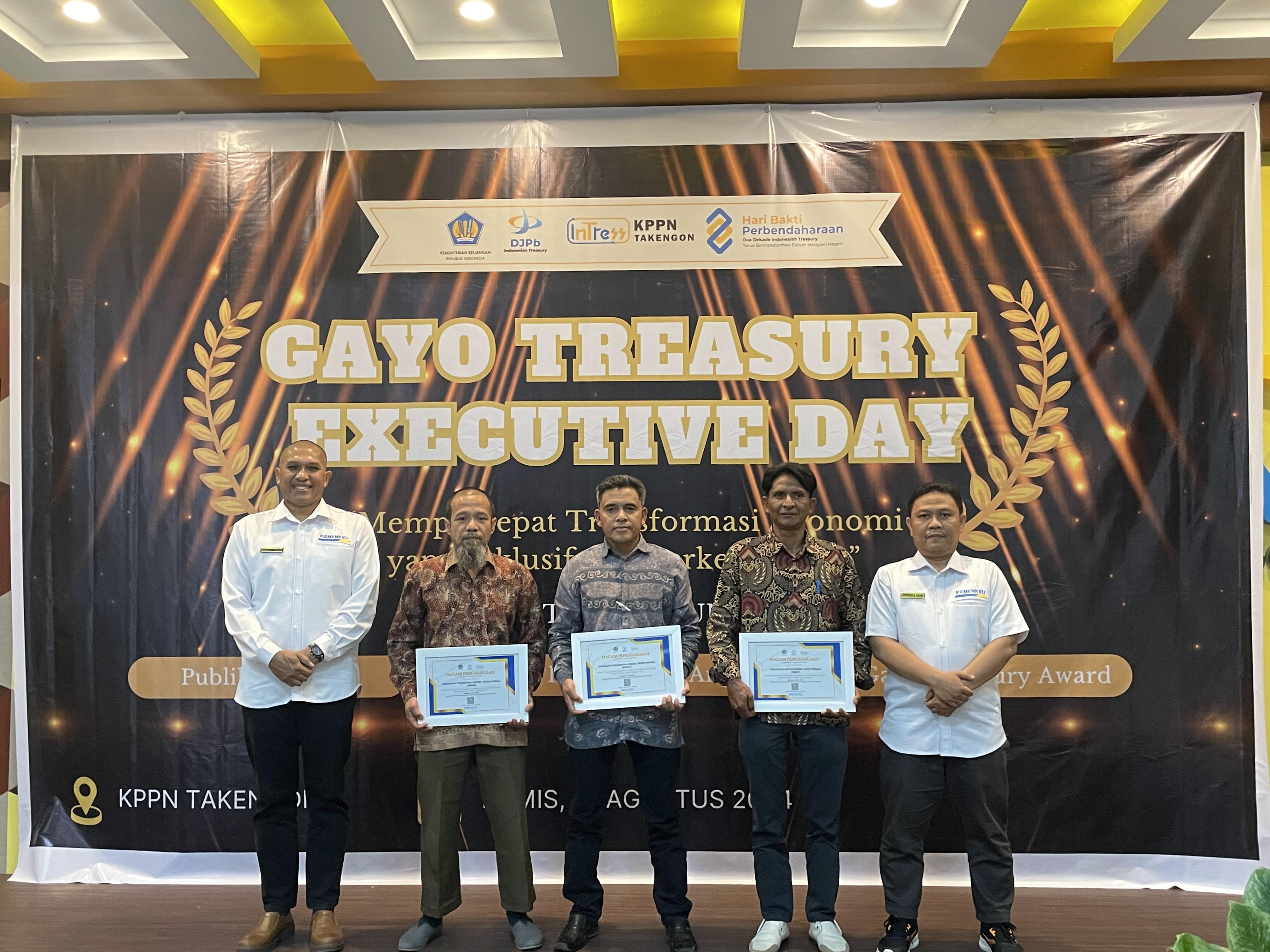 Kantor Pelayanan Perbendaharaan Negara (KPPN) Takengon menyelenggarakan acara bergengsi, Gayo Treasury Executive Day, pada Kamis (1/8/2024) di aula kantor KPPN Takengon - Foto KPPN Takengon
